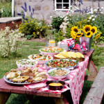 Summertime outdoor picnic.