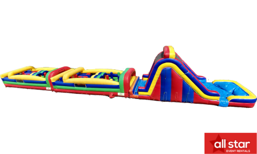 Combo 25: 37ft Obstacle, 37ft Obstacle, 18ft Dual Lane Slide
