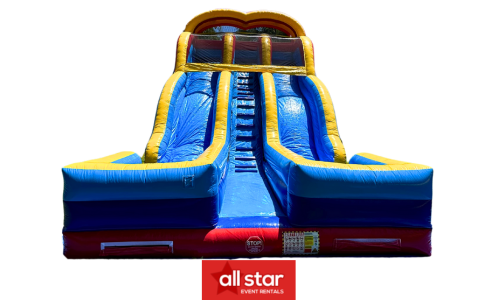 22 Ft Dual Lane Wave Slide (DRY ONLY) #BC038  22 Ft Dual Lane Wave Slide (DRY ONLY) #BC038