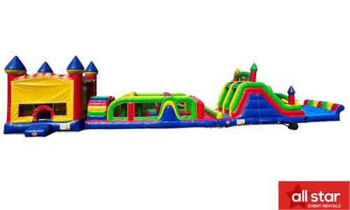 Combo 16: 16ft Color Rush Slide, 26ft Color Rush Obstacle Course & 13x13 Combo 16: 16ft Color Rush Slide, 26ft Color Rush Obstacle Course & 13x13