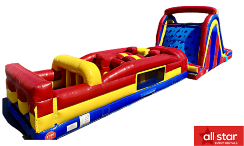 Combo 17: 18ft Dual Lane Slide & 37ft Obstacle Course Combo 17: 18ft Dual Lane Slide & 37ft Obstacle Course