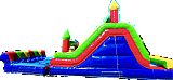 16 Ft Double Lane Color Rush Slide-DETACHABLE POOL-$50 EXTRA FOR WET (WET OR DRY)