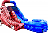 12FT FIRE N ICE SLIDE - NON-DETACHABLE AIRBED POOL (WET OR DRY) $50 EXTRA FOR WET #E293